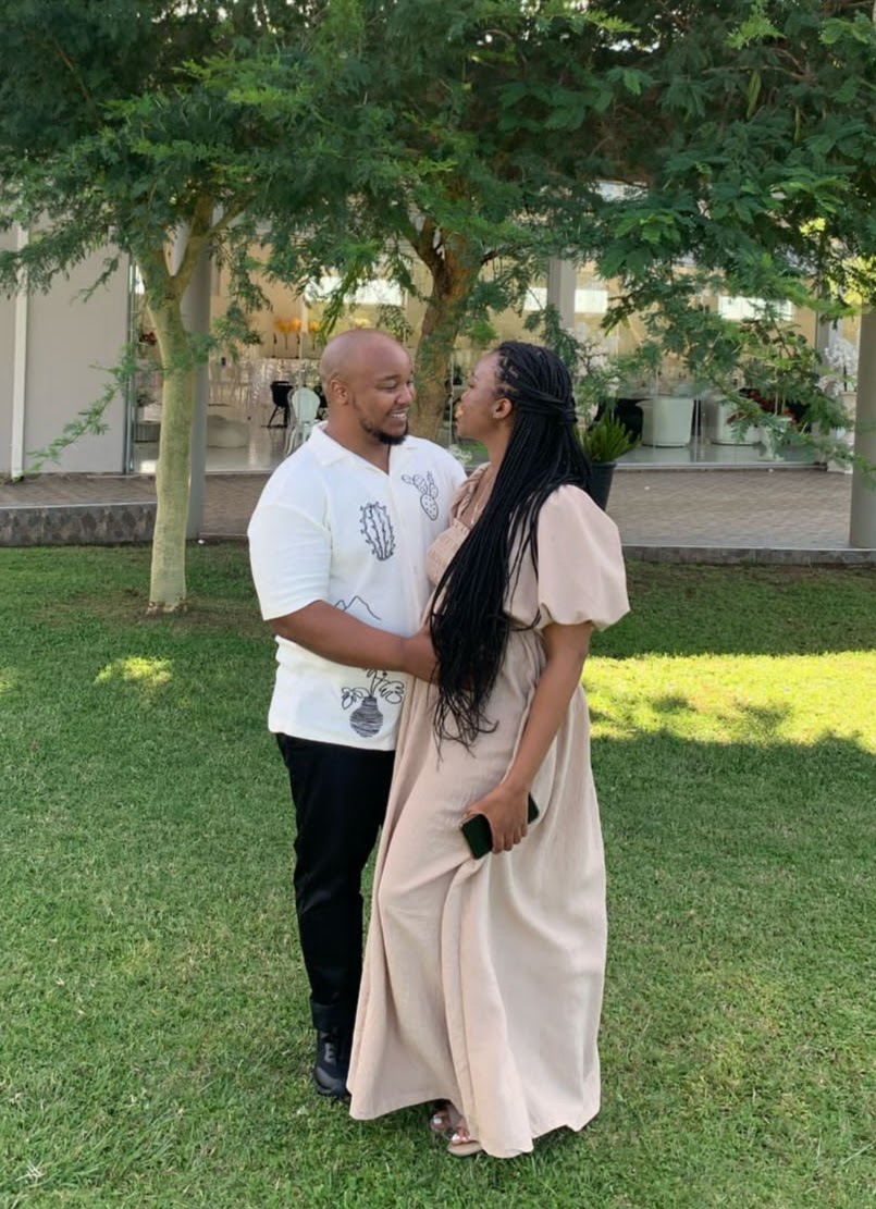 Naledi and Nkanyiso standing together on the lawn